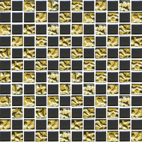 Marbella โมเสคแก้ว 30x30x0.6 ซม. เทย์เลอร์ M0301JS ดำ-ทอง