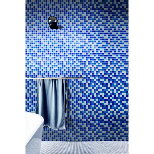 Marbella โมเสคแก้ว 30x30x0.4 ซม. มิกซ์บลู G0305BL ฟ้า