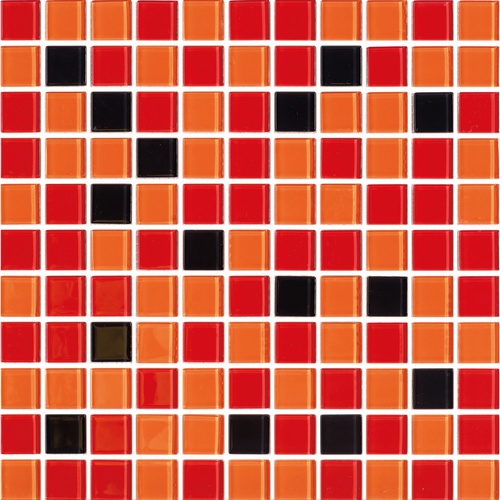 Marbella โมเสคแก้ว 30x30x0.4 ซม. ไดรี่ G0301BL แดง