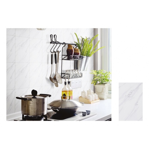 Marbella กระเบื้องเซรามิคปูผนัง 10x16 นิ้ว อันน่า ไวท์ LDR07 Satin (15P)