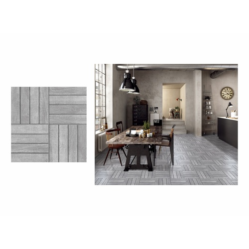 Marbella กระเบื้องเซรามิคปูพื้น 60x60 ซม. คลิก-เกรย์ A-6605 Matt (4P)