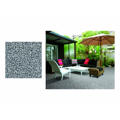 Marbella กระเบื้องเซรามิคปูพื้น 60x60 ซม. คริสตัล-แบล๊ค A-6608 Matt (4P)