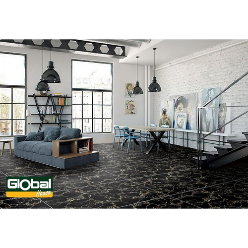 Marbella 60x120 กระเบื้องพอร์ซเลน รุ่น แบล๊ก-โกลด์ DGD126005 (2P) A.Hi-gloss (Random)