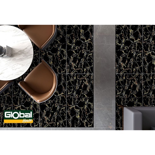 Marbella 60x120 กระเบื้องพอร์ซเลน รุ่น แบล๊ก-โกลด์ DGD126005 (2P) A.Hi-gloss (Random)