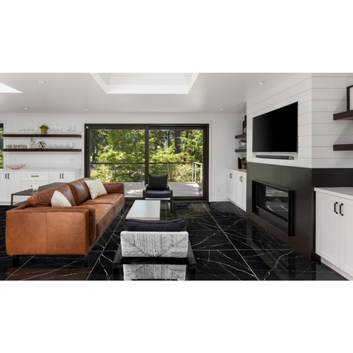 Marbella 60x60 กระเบื้องพอร์ซเลน รุ่น แบล็คแพนเตอร์ P6018 (4P) A.