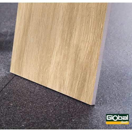 Marbella กระเบื้องปูพื้นลายไม้ 20x100x0.98ซม. รุ่น เมเปิ้ลวู๊ด 20107 (1.2ตร.ม./กล่อง) (6แผ่น) A.