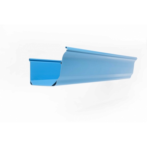 รางน้ำฝนพีวีซี รุ่น OK MAX แบบเรียบ ยาว 4เมตร สีฟ้า