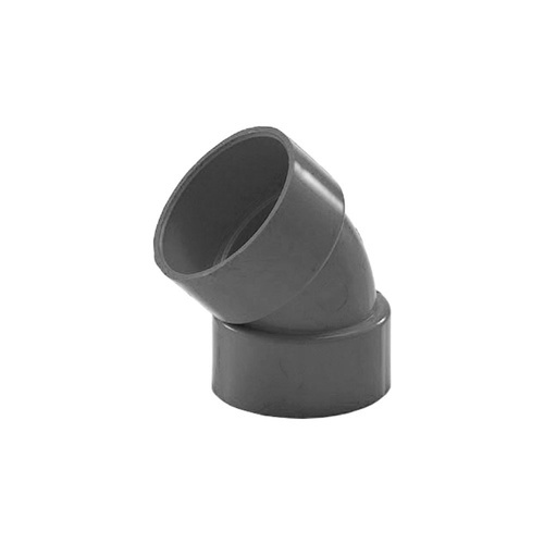 ข้องอกลม 45องศา 80มม. รางน้ำฝนพีวีซี รุ่น OK MAX สีเทา