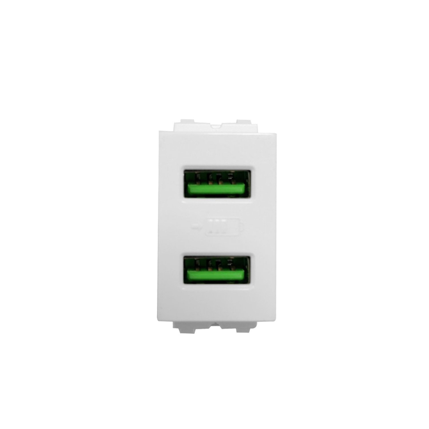G-Power เต้ารับคู่ USB Type A 2.1A 5 โวลต์ DC 1 ช่อง สีขาว 