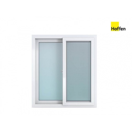 បង្អួចរុញ UPVC SS W6 100cm.x110cm. ពណ៌ស ជាមួយសំណាញ់ HOFFEN