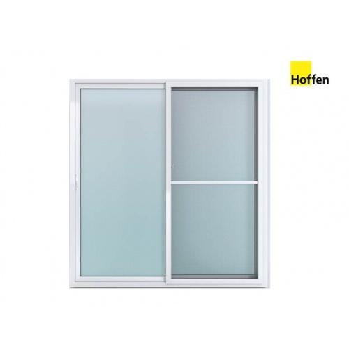 ទ្វាររុញ UPVC  SS D2 160cm.x205cm.ពណ៌ស ជាមួយសំណាញ់ HOFFEN