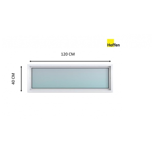 បង្អួចពន្លឺ UPVC  W1 120cm.X40cm. ពណ៌ស  HOFFEN