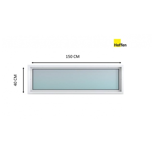 បង្អួចពន្លឺ UPVC  W12 150cm.X40cm. ពណ៌ស  HOFFEN