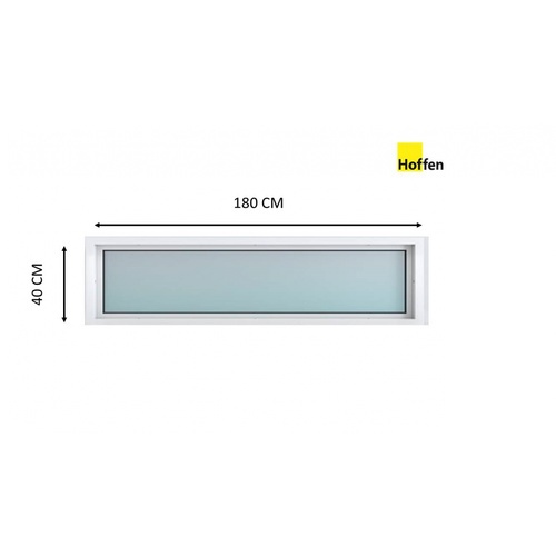 បង្អួចពន្លឺ UPVC W4 180cm.X40cm. ពណ៌ស  HOFFEN