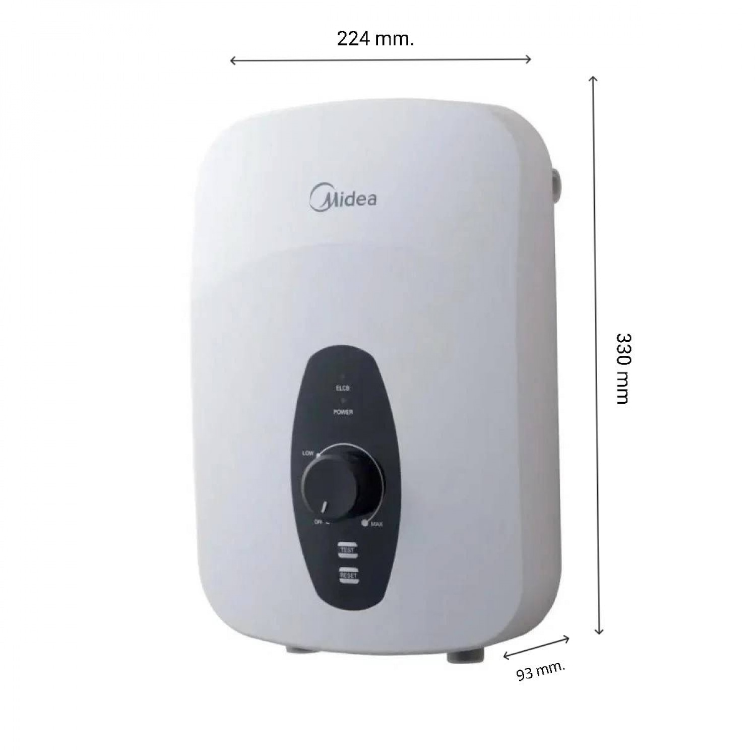 MIDEA เครื่องทำน้ำอุ่น ขนาด 3800 วัตต์ รุ่น MWH-38QTH(W) สีขาว