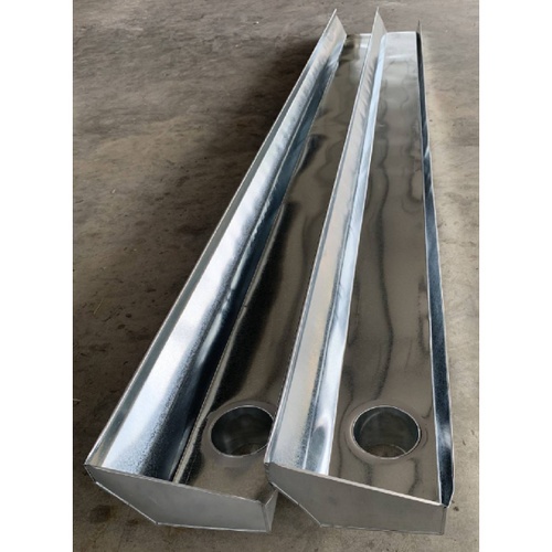 รางน้ำฝนท้องร่อง 5 #35 ยาว 2.44 เมตร เจาะซ้าย Globalblack