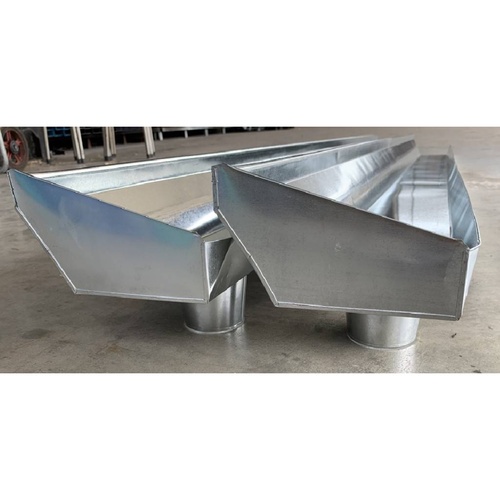 รางน้ำฝนท้องร่อง 5 #35 ยาว 2.44 เมตร เจาะซ้าย Globalblack