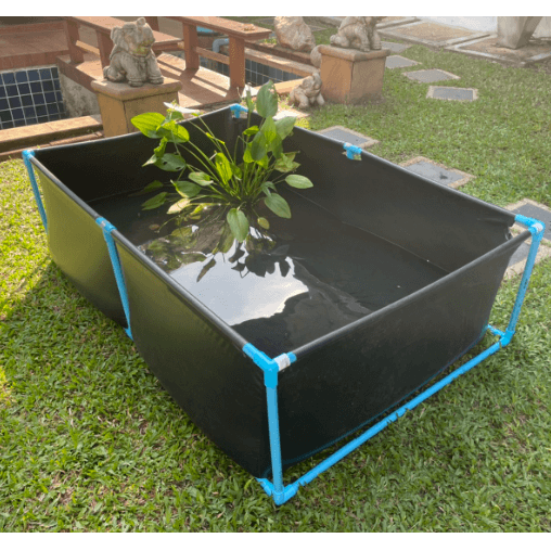 POLLO บ่อผ้าใบสำเร็จรูป PVC 100% ไม่รวมโครง 1x2x0.48ม.