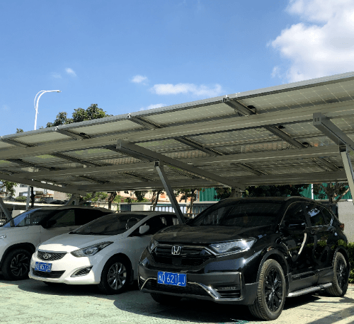 Cleanergy คลีนเนอร์จี้ หลังคาที่จอดรถ Solar Cell สำหรับ 2 คัน (ไม่รวมแผง Solar cell และระบบไฟ)