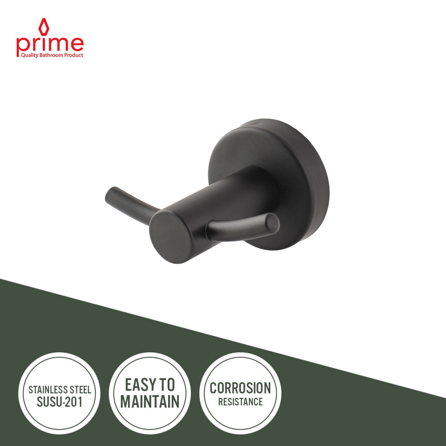 ขอแขวนผ้าสีดำ NR-94001-BA สแตนเลส