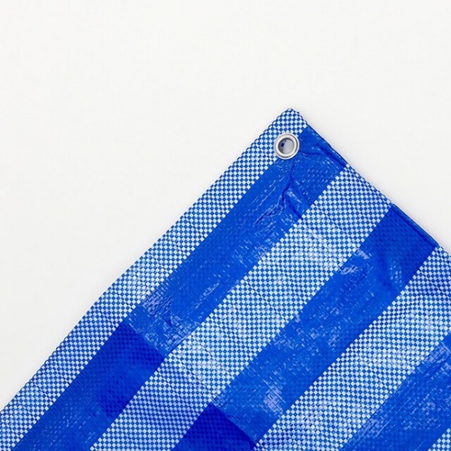 RRK ผ้าใบพลาสติกสาน รุ่นหนาพิเศษ แบบผืน 2Y.x3M. สีฟ้าขาว