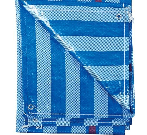 RRK ผ้าใบพลาสติกสาน รุ่นหนาพิเศษ แบบผืน 2Y.x3M. สีฟ้าขาว