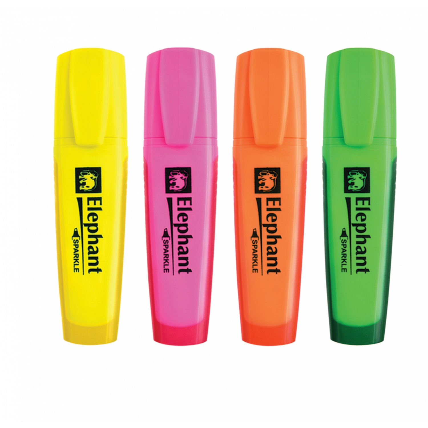 Elephant ตราช้าง ปากกาเน้นข้อความ 2-5 มม.รุ่น สปาร์คเกิ้ล คละสี 4C (4ด้าม/แพ็ค)