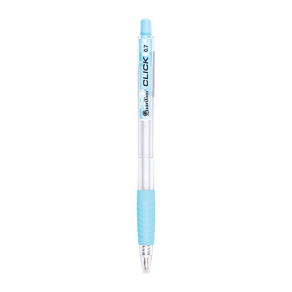 Quantum ปากกาลูกลื่น 0.7 มม. รุ่น 527 คลิ๊ก สีน้ำเงินคละสี (3 ด้าม/แพ็ค)