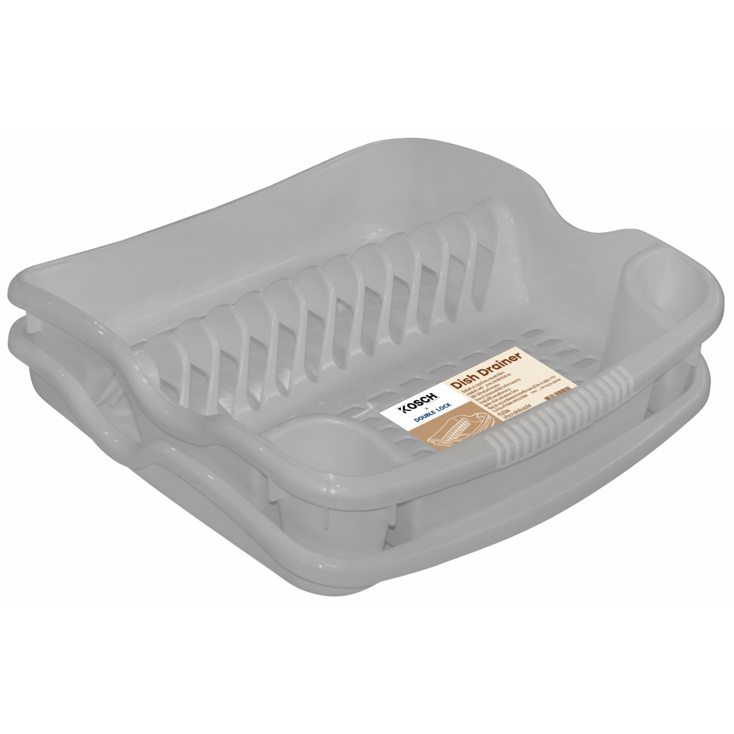 KOSCH X DOUBLE LOCK ชุดคว่ำจาน No.4401  สีเทา