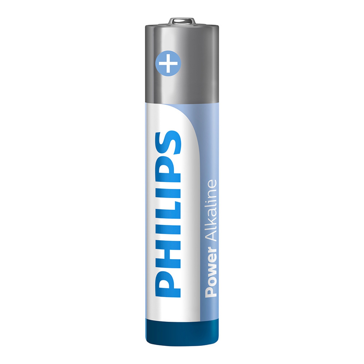 PHILIPS ถ่านไฟฉายอัลคาไลน์  Power Alkaline AAA 4 ก้อน  สีเงิน