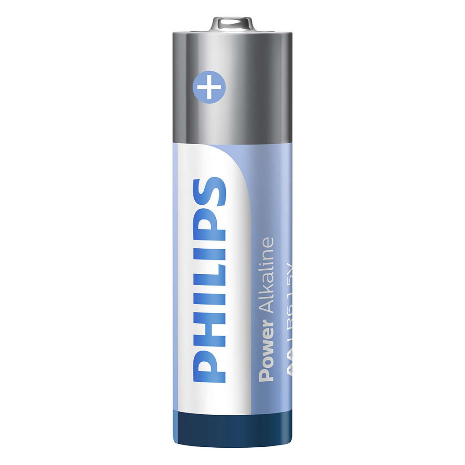 PHILIPS ถ่านไฟฉายอัลคาไลน์  Power Alkaline AA 4 ก้อน  สีเงิน