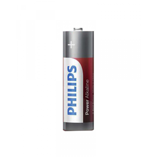 PHILIPS ถ่านไฟฉาย Power Alkaline AA (LR6P2B/97) 2 ก้อน 1.5V สีไวน์แดง