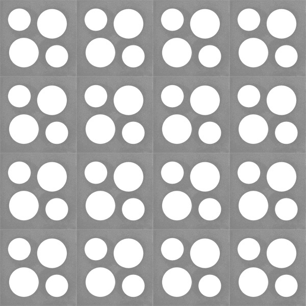 วีบล็อค อิฐบล็อกช่องลมลาย บับเบิ้ล A ขนาด 19x19x9ซม.