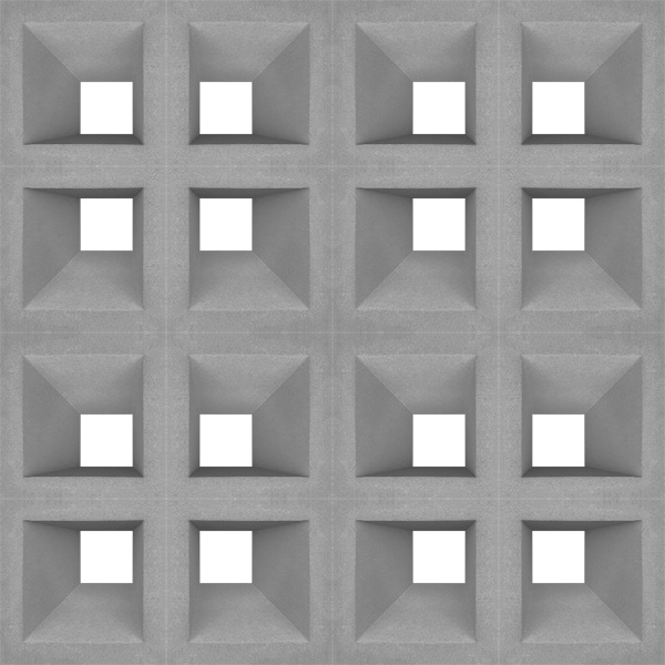 วีบล็อค อิฐบล็อกช่องลมลาย ลายมิติ 5 B ขนาด 19x19x9ซม.