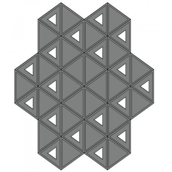 วีบล็อค อิฐบล็อกทึบ แบบสามเหลี่ยม ขนาด 19x16.50x9ซม.