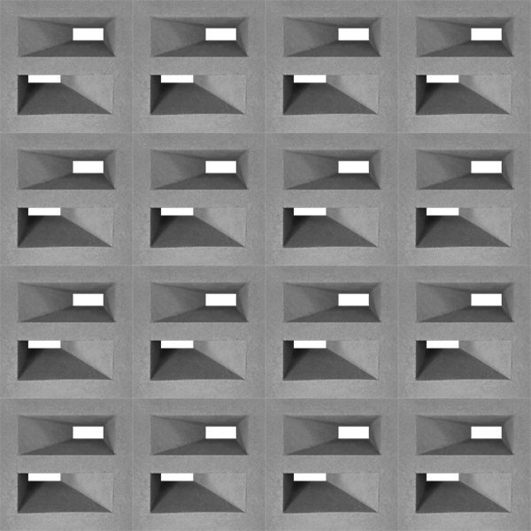 วีบล็อค อิฐบล็อกกันฝน ชนิดสองช่อง ขนาด 19x19x9 ซม.