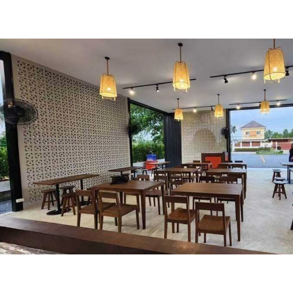 วีบล็อค อิฐบล็อกช่องลมลาย ลายเหลี่ยมจีน B ขนาด 19x19x9ซม.