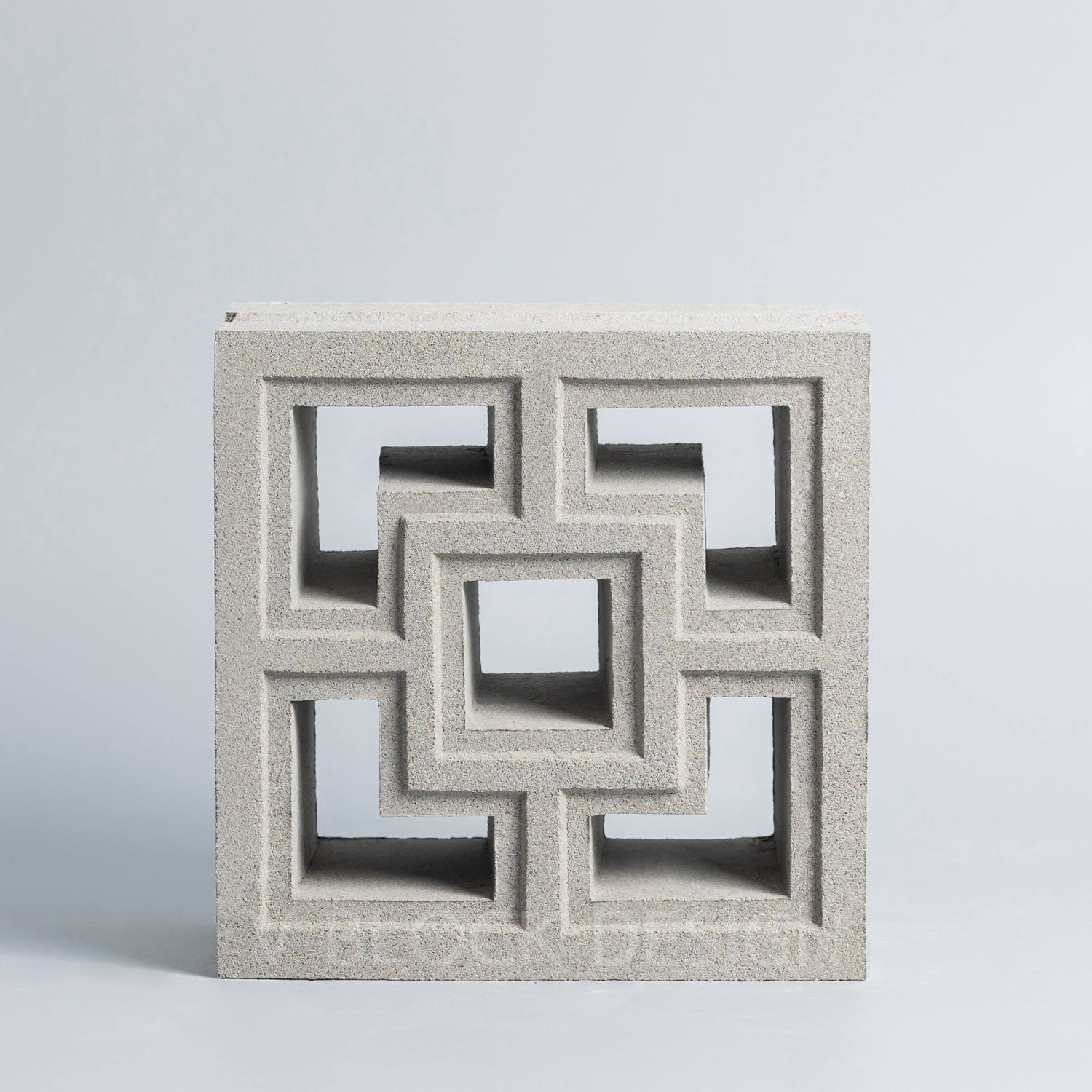 วีบล็อค อิฐบล็อกช่องลมลาย ลายเหลี่ยมจีน B ขนาด 19x19x9ซม.