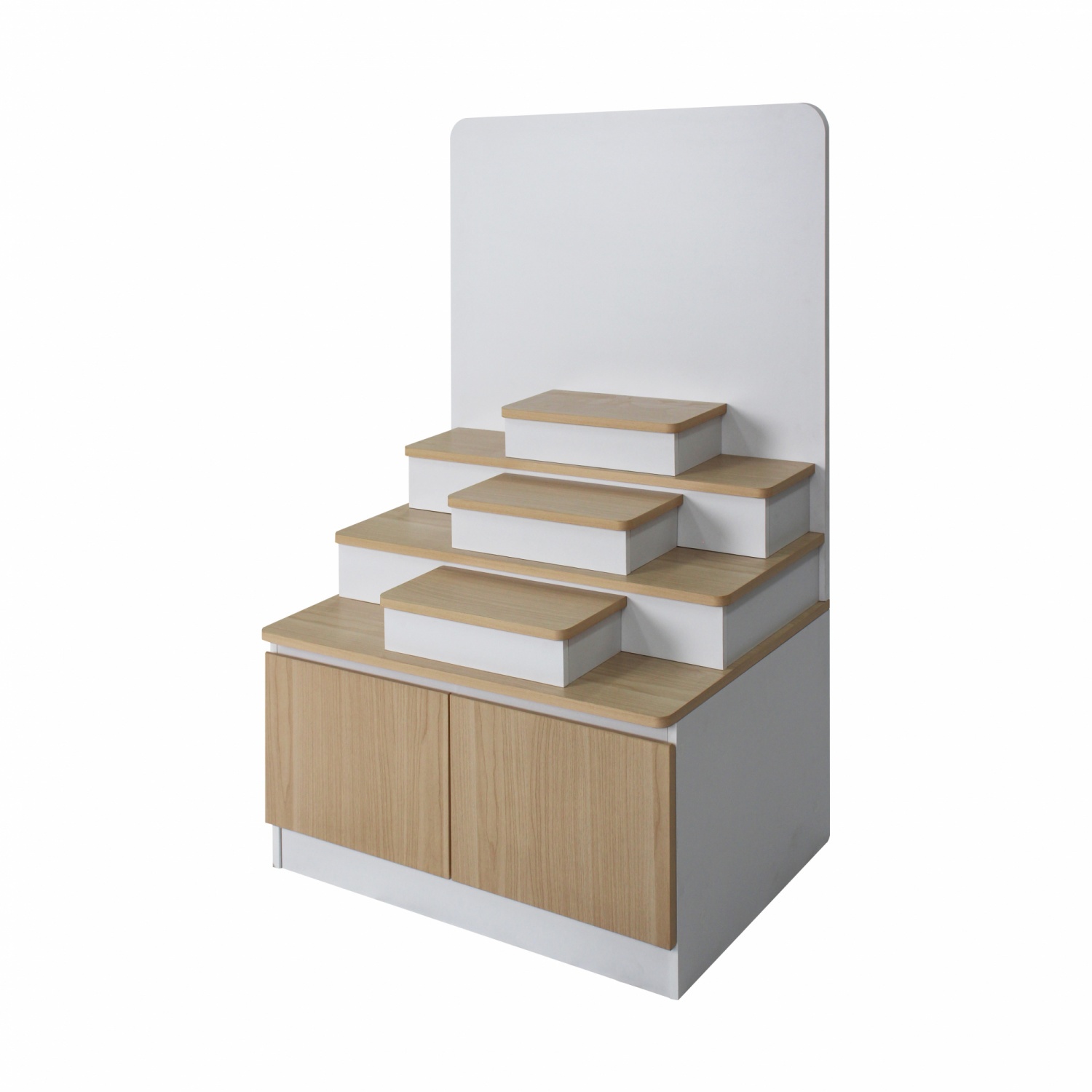 DELICATO ตู้บูชาพระแบบโมเดิร์น ตั้งพื้น ขนาด 80x50x120 ซม. รุ่นอแมนด้า สีบีช/ขาว