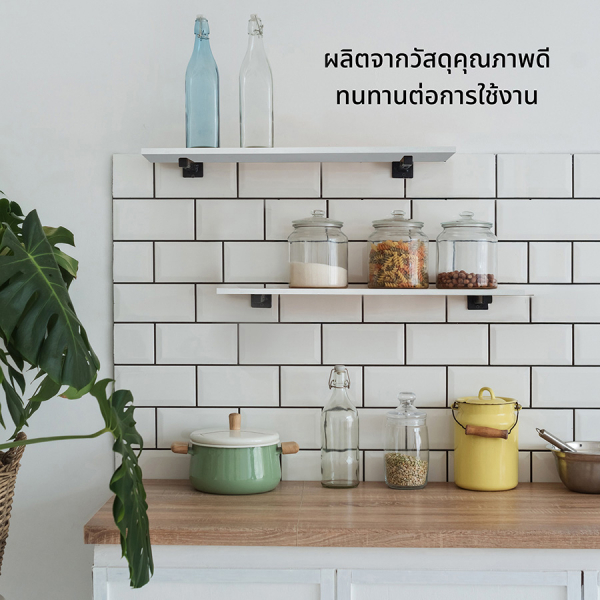 DELICATO แผ่นชั้นไม้ รุ่นอแมนด้า ขนาด  40X90X1.6 ซม. สีไวท์โอ๊ค