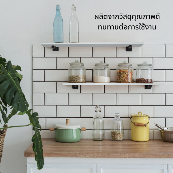 DELICATO แผ่นชั้นไม้ รุ่นอแมนด้า ขนาด  40X120X1.6 ซม. สีไวท์โอ๊ค