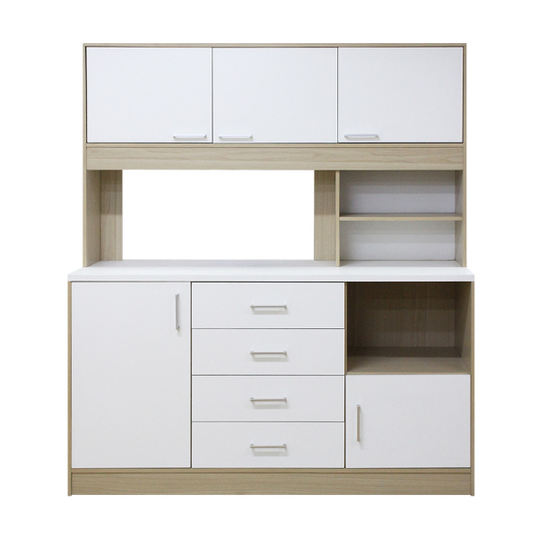 CLOSE ชุดครัวสำเร็จรูปท๊อปเรียบ รุ่น COOPER ขนาด 160x60x180 ซม. สีบีช-ขาว