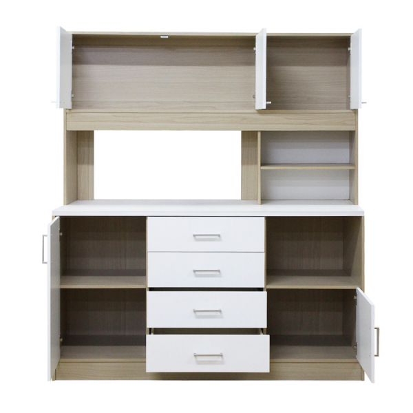 CLOSE ชุดครัวสำเร็จรูปท๊อปเรียบ รุ่น COOPER ขนาด 160x60x180 ซม. สีบีช-ขาว