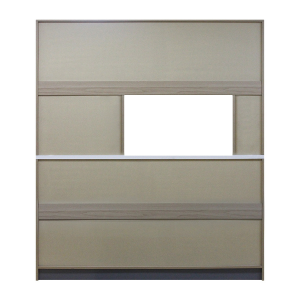 CLOSE ชุดครัวสำเร็จรูปท๊อปเรียบ รุ่น COOPER ขนาด 160x60x180 ซม. สีบีช-ขาว