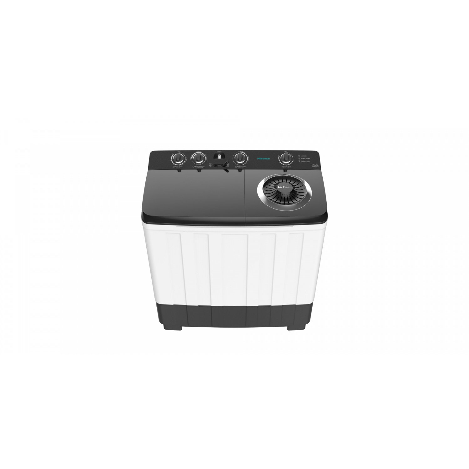 HISENSE  เครื่องซักผ้า 2 ถัง 18 KG. รุ่น WSRB1813UB สีขาว