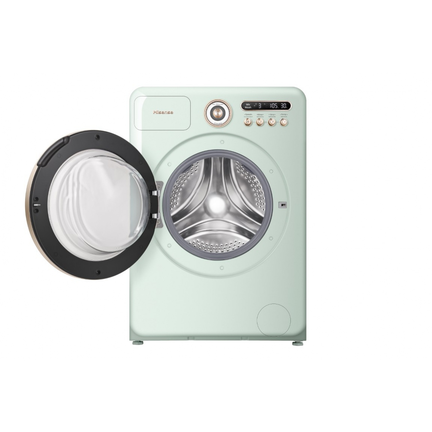 HISENSE เครื่องซักอบผ้าฝาหน้า ซัก10.5kg./อบ7kg รุ่น WD105R5  สีโรมันกรีน