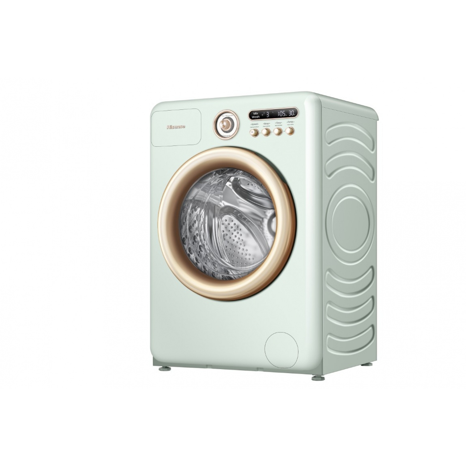 HISENSE เครื่องซักอบผ้าฝาหน้า ซัก10.5kg./อบ7kg รุ่น WD105R5  สีโรมันกรีน