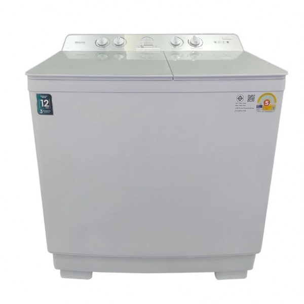 HISENSE เครื่องซักผ้าฝาบนสองถัง 16 KG. รุ่น WSRB1615UG สีขาว
