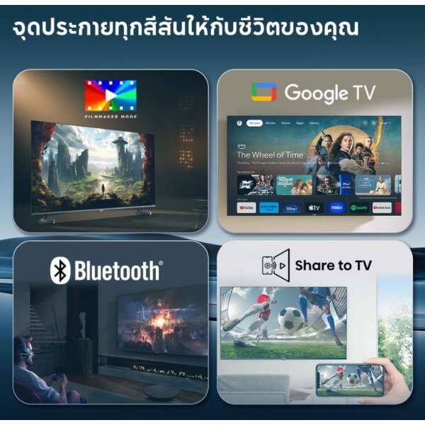 HISENSE ทีวี QLED GOOGLE TV 50 นิ้ว 4K รุ่น 50E7N