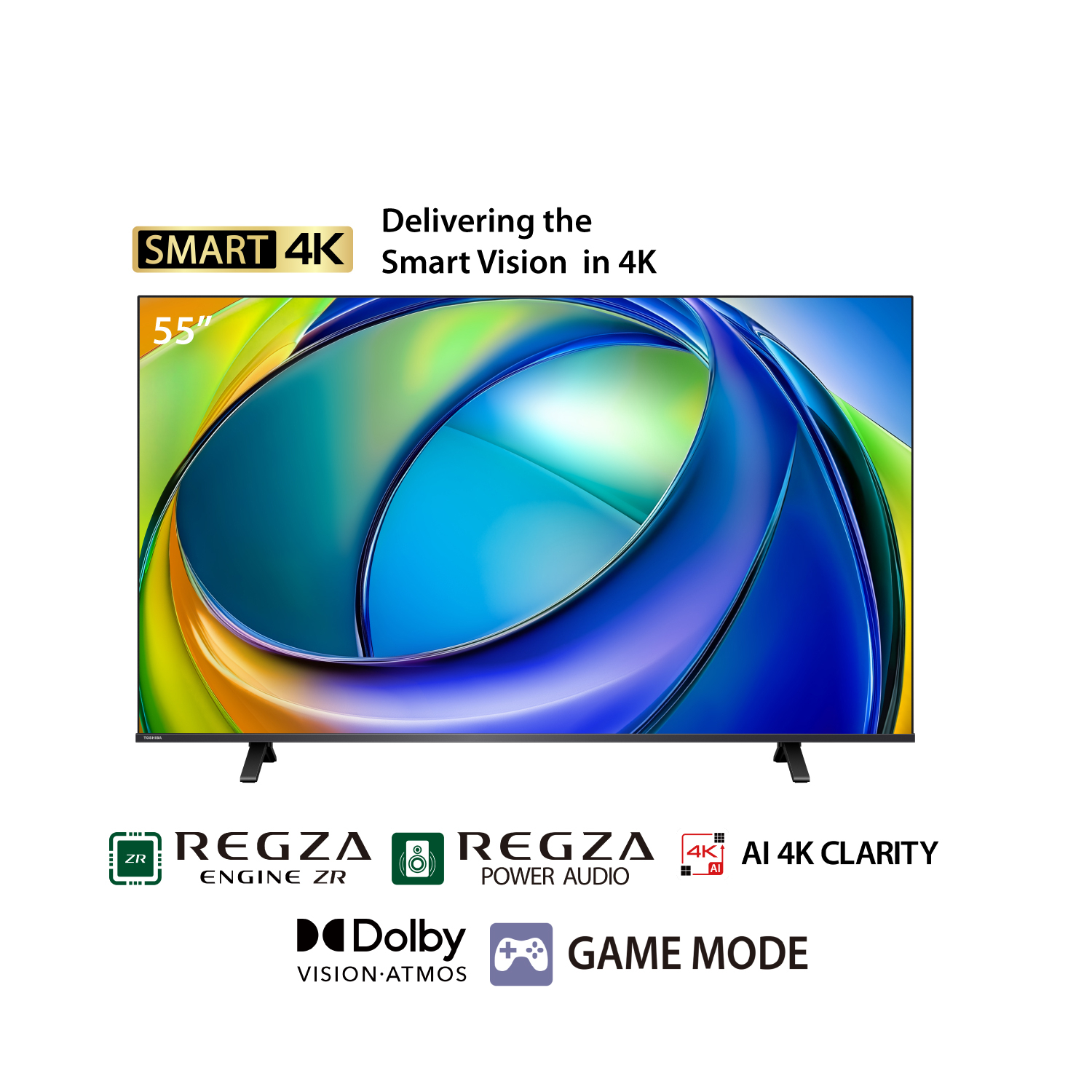 TOSHIBA โทรทัศน์ UHD VIDAA SMART 4K TV 55 นิ้ว รุ่น 55C350RP